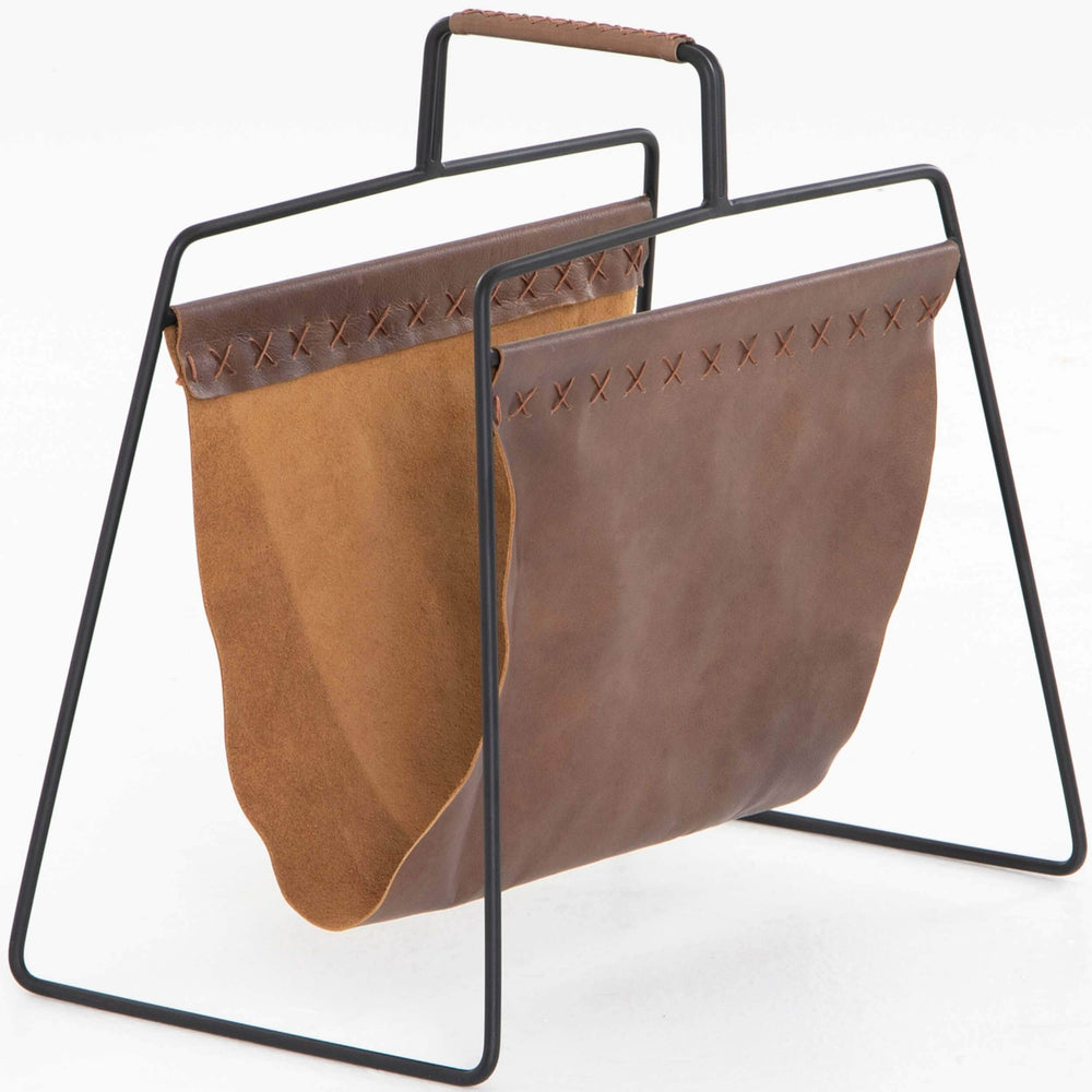 Aesop Magazine Rack, Patina Brown-High Fashion Home