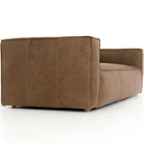 Nola Reverse Stitch Leather Sofa, Natural Washed Sand-Furniture - Sofas-High Fashion Home