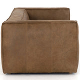 Nola Reverse Stitch Leather Sofa, Natural Washed Sand-Furniture - Sofas-High Fashion Home