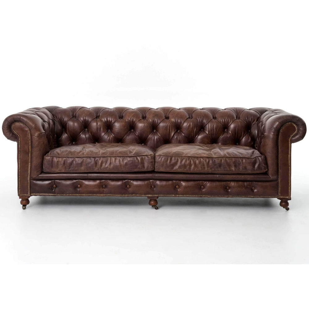 Conrad Leather Sofa, Vintage Cigar