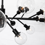 Pellman Chandelier, Flat Black-Lighting-High Fashion Home