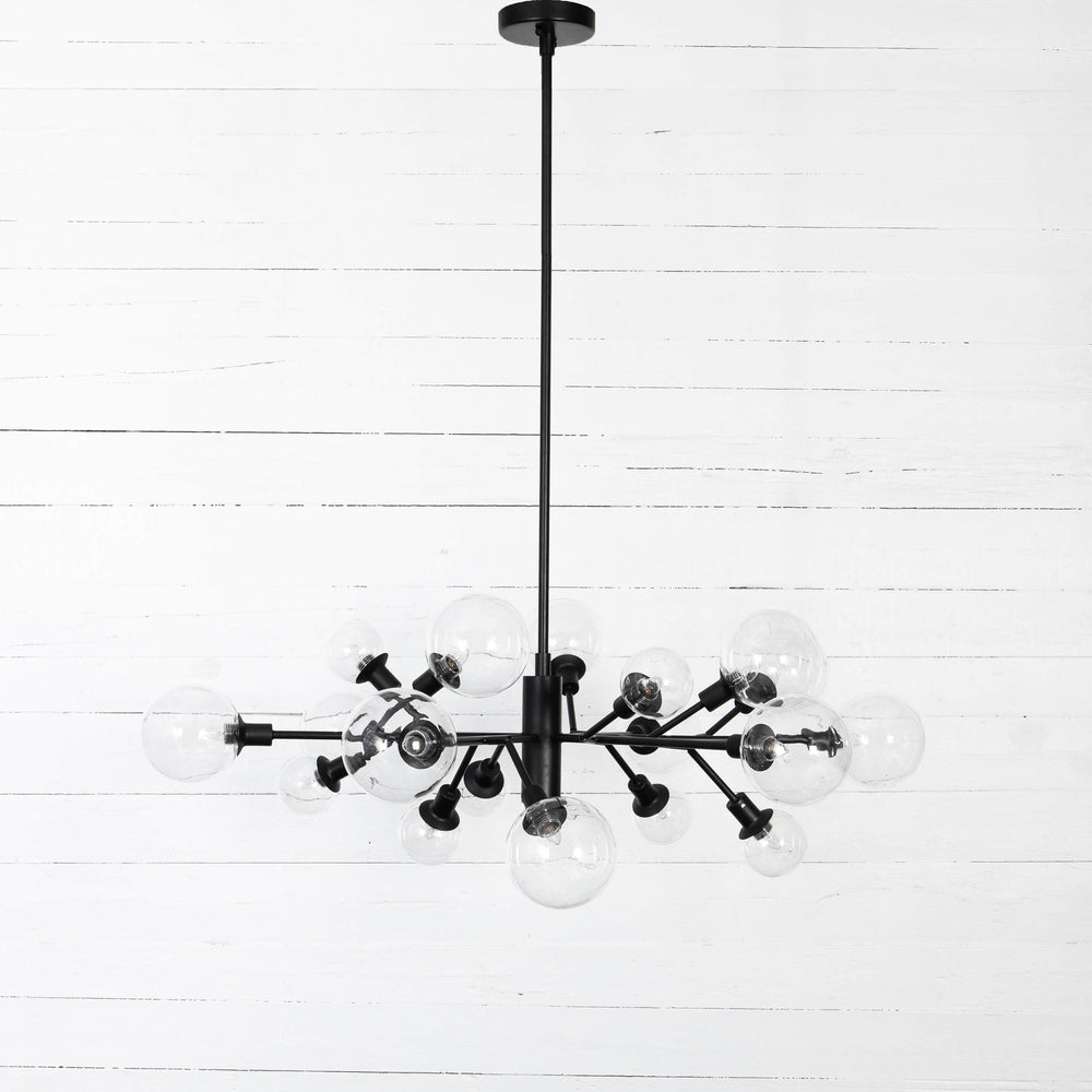 Pellman Chandelier, Flat Black-Lighting-High Fashion Home