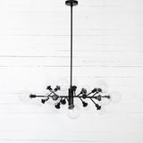 Pellman Chandelier, Flat Black-Lighting-High Fashion Home