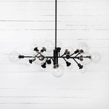 Pellman Chandelier, Flat Black-Lighting-High Fashion Home