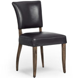 Mimi Leather Dining Chair, Rider Black/Weathered, Set of 2-Furniture - Dining-High Fashion Home