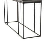 Harlow Console Table, Bluestone/Gunmetal-Furniture - Accent Tables-High Fashion Home