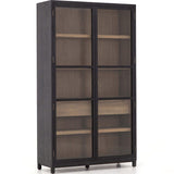 Millie Cabinet, Drifted Matte Black-Furniture - Storage-High Fashion Home