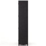 Millie Cabinet, Drifted Matte Black-Furniture - Storage-High Fashion Home