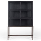 Spencer Curio Cabinet, Drifted Black-Furniture - Storage-High Fashion Home