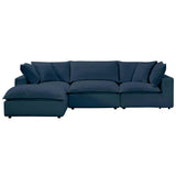 Cali 4 Piece Modular Sectional, Navy-Furniture - Sofas-High Fashion Home