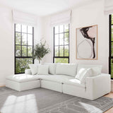 Cali 4 Piece Modular Sectional, Pearl-Furniture - Sofas-High Fashion Home