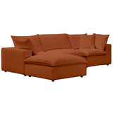 Cali 4 Piece Modular Sectional, Rust-Furniture - Sofas-High Fashion Home