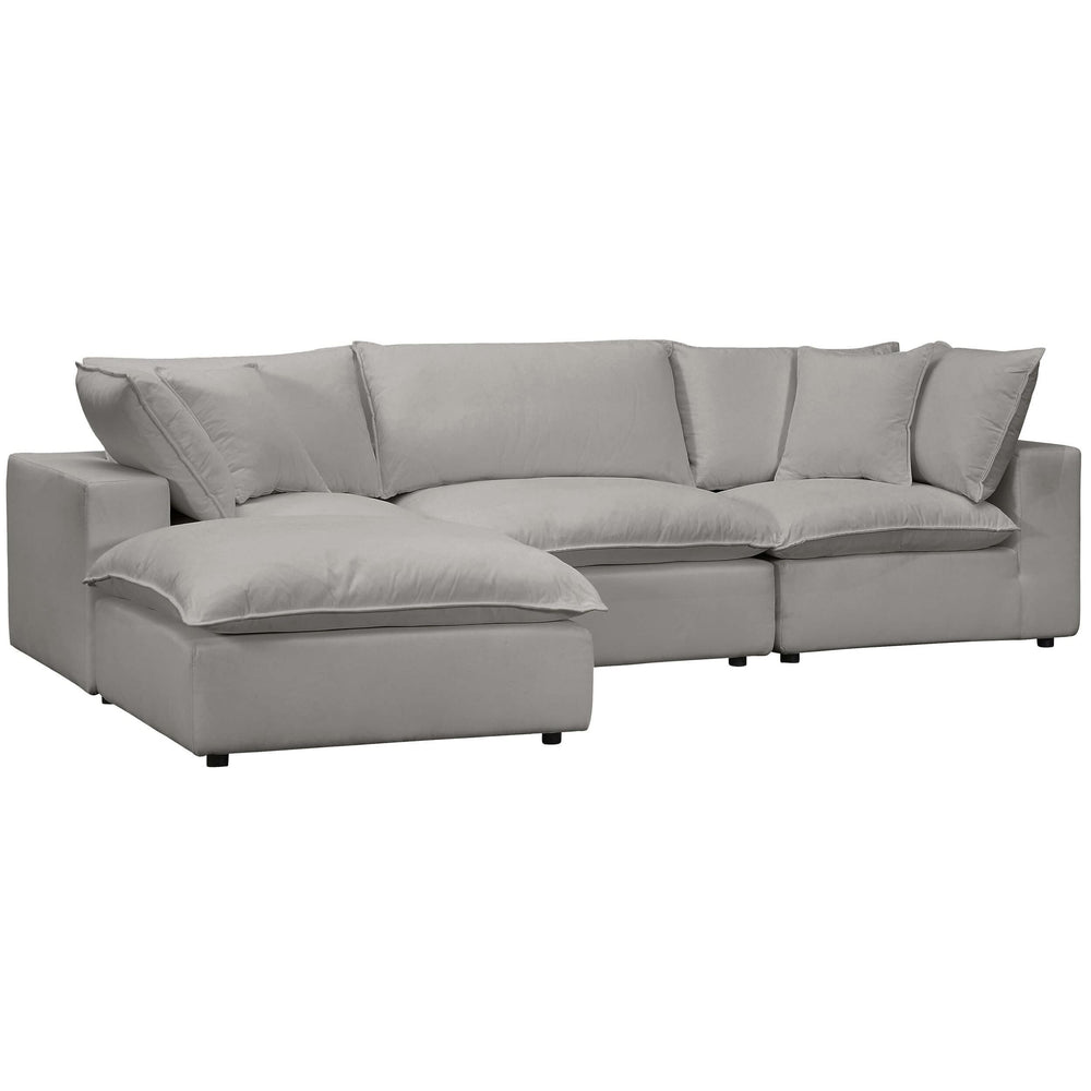 Cali 4 Piece Modular Sectional, Slate-Furniture - Sofas-High Fashion Home