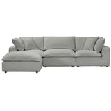 Cali 4 Piece Modular Sectional, Slate-Furniture - Sofas-High Fashion Home