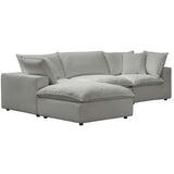 Cali 4 Piece Modular Sectional, Slate-Furniture - Sofas-High Fashion Home