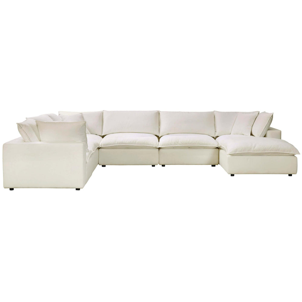 Cali Modular Large Chaise Sectional, Natural-Furniture - Sofas-High Fashion Home