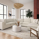 Cali Modular Large Chaise Sectional, Natural-Furniture - Sofas-High Fashion Home