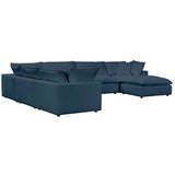 Cali Modular Large Chaise Sectional, Navy-Furniture - Sofas-High Fashion Home