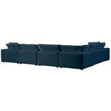 Cali Modular Large Chaise Sectional, Navy-Furniture - Sofas-High Fashion Home