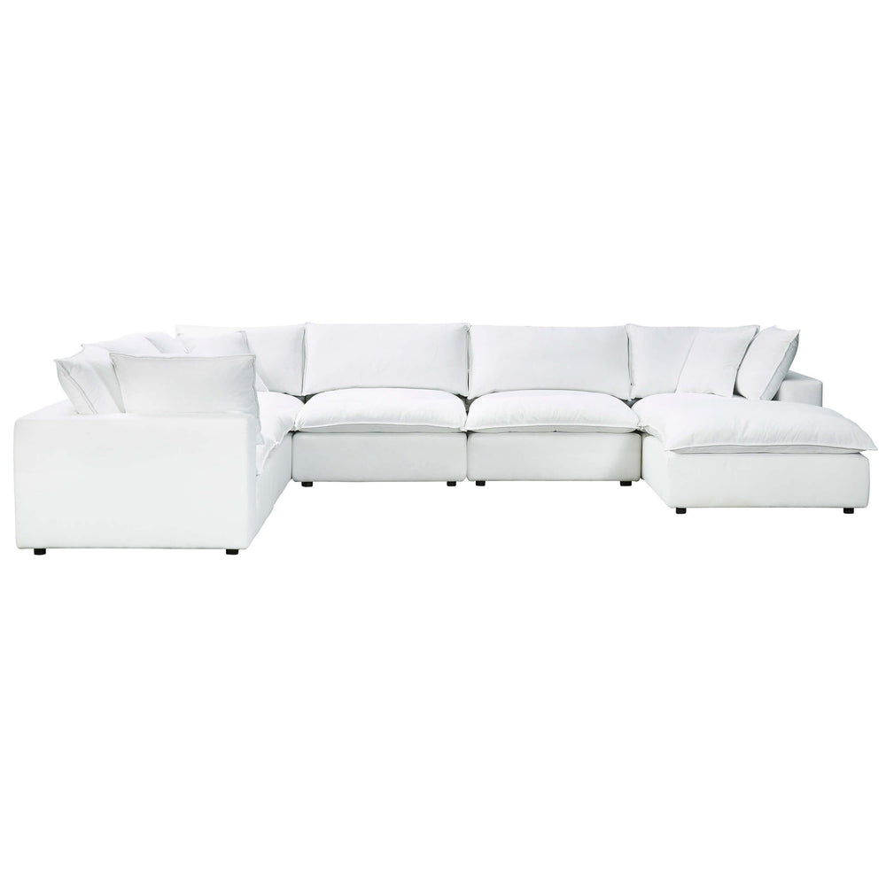 Cali Modular Large Chaise Sectional, Pearl-Furniture - Sofas-High Fashion Home