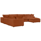 Cali Modular Large Chaise Sectional, Rust-Furniture - Sofas-High Fashion Home