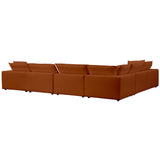 Cali Modular Large Chaise Sectional, Rust-Furniture - Sofas-High Fashion Home