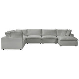 Cali Modular Large Chaise Sectional, Slate-Furniture - Sofas-High Fashion Home