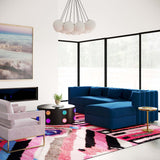 Callie Sectional RAF, Navy-Furniture - Sofas-High Fashion Home