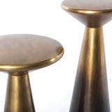 Cameron Accent Table, Ombre Antique Brass, Set of 2