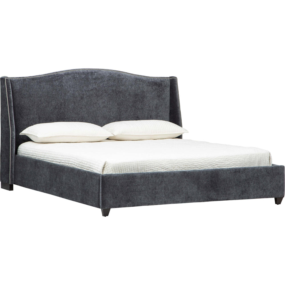 Camila Bed, Vickie Charcoal-Furniture - Bedroom-High Fashion Home