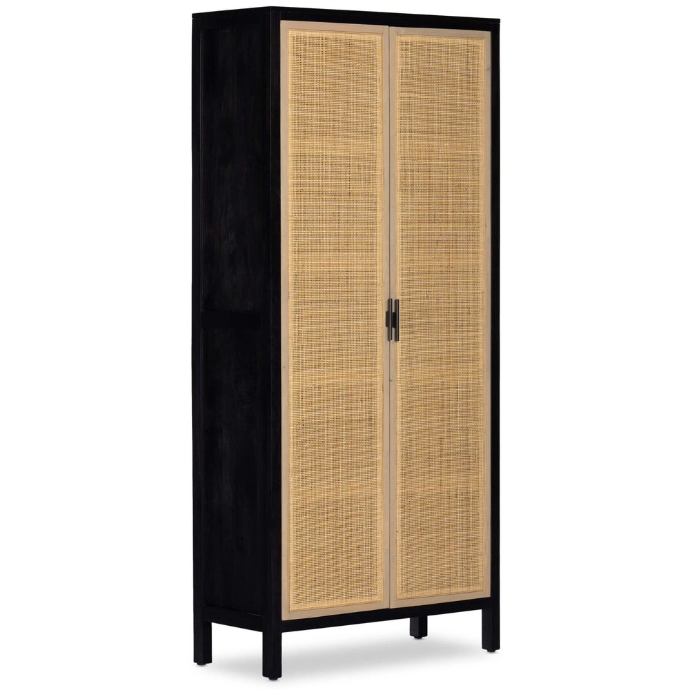 Caprice Tall Cabinet, Black Wash Mango