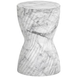 Cara End Table, White-Furniture - Accent Tables-High Fashion Home