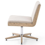 Carla Desk Chair, Smoked Grey-Furniture - Office-High Fashion Home