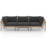 Cavan 3 Piece Outdoor Sofa, Charcoal