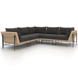 Cavan 5 Piece Outdoor Sectional, Charcoal