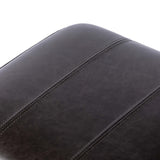 Chaz Leather Ottoman, Sonoma Black