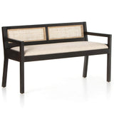 Clarita Bench, Black-Furniture - Chairs-High Fashion Home