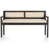 Clarita Bench, Black-Furniture - Chairs-High Fashion Home