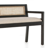 Clarita Bench, Black-Furniture - Chairs-High Fashion Home