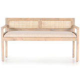 Clarita Bench, White Wash-Furniture - Chairs-High Fashion Home