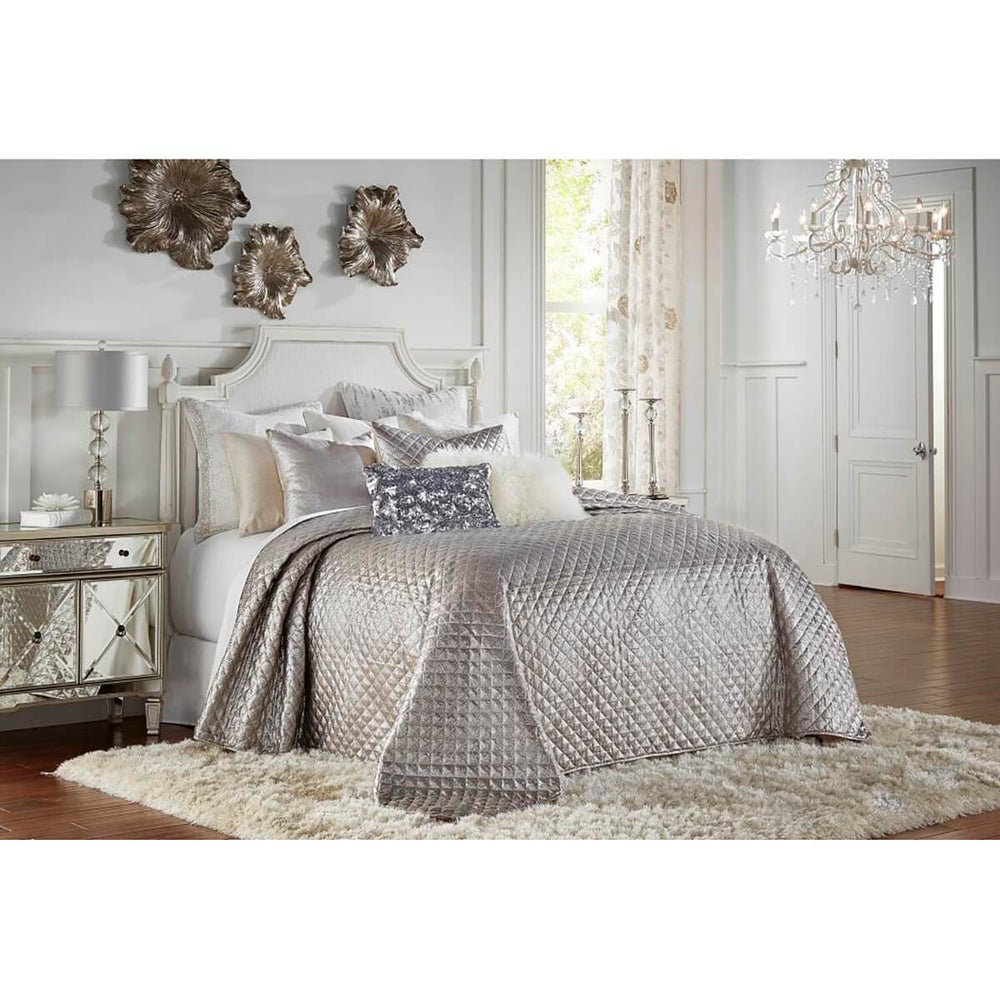 Cloud 9 Aura Quilt Set, Metallic Silver - Accessories - High Fashion Home