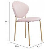 Clyde Dining Chair, Pink-Furniture - Dining-High Fashion Home