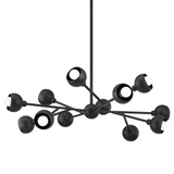 Colt 12 Light Chandelier, Soft Black-Lighting-High Fashion Home