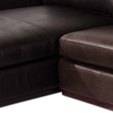 Colt 3 Piece Leather U Sectional, Heirloom Cigar