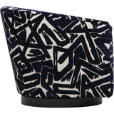 Coltrane Swivel Chair, ACDC Indigo-Furniture - Chairs-High Fashion Home