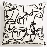 Congregation Pillow, Ivory/Black-Accessories-High Fashion Home