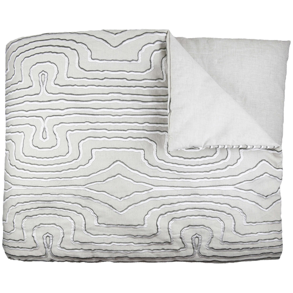 Contour Throw, Natural/Charcoal-Accessories-High Fashion Home