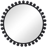 Cyra Round Mirror, Black-Accessories-High Fashion Home