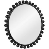 Cyra Round Mirror, Black-Accessories-High Fashion Home