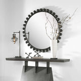 Cyra Round Mirror, Black-Accessories-High Fashion Home